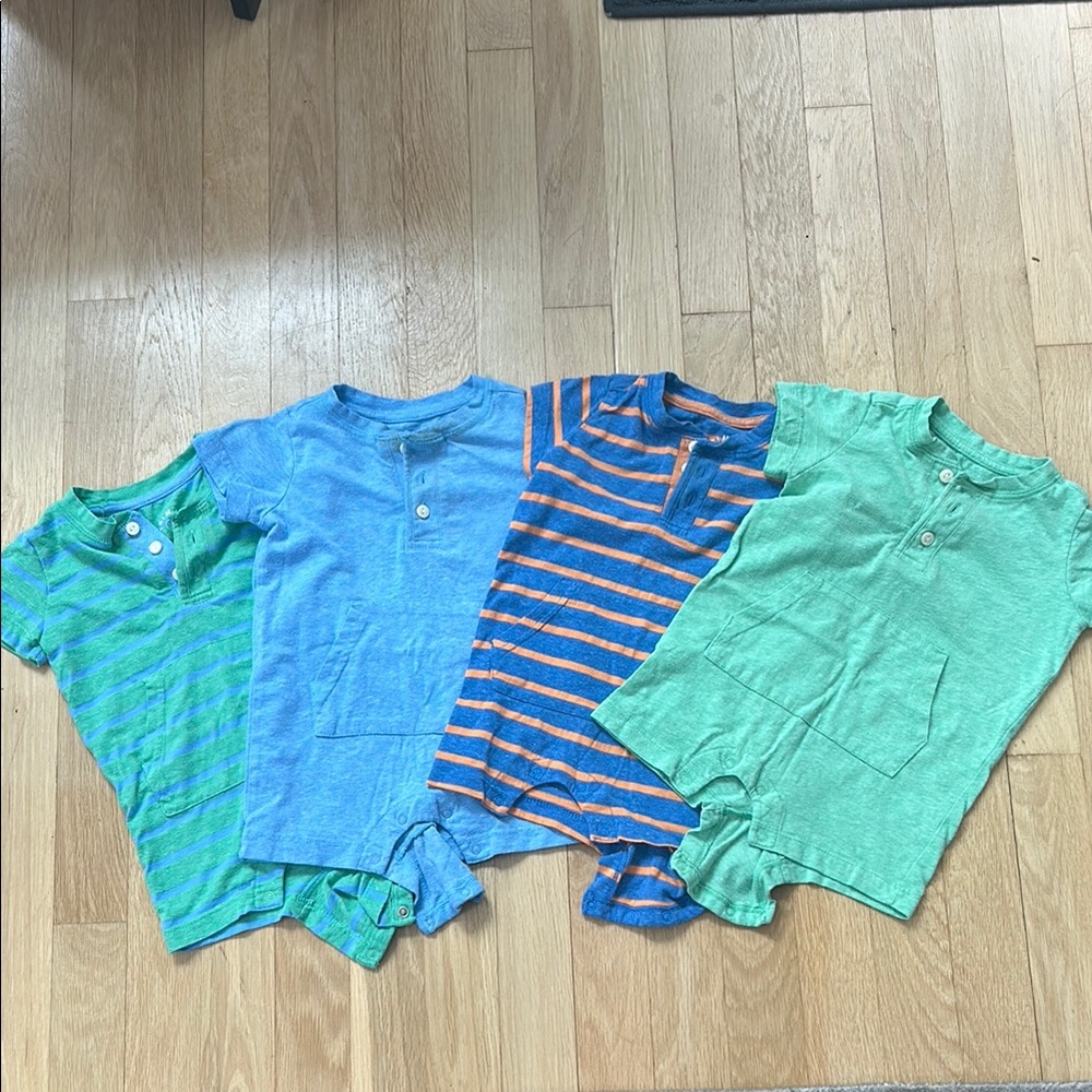 Kids Striped and Solid Color Shirts Set